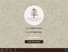 Tablet Screenshot of greeleydentalhealth.com